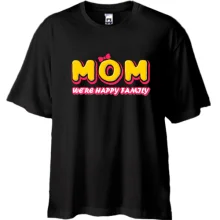 Футболка Oversize Mom we`re happy family